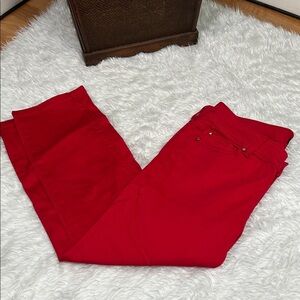 White House, black market, red denim capris